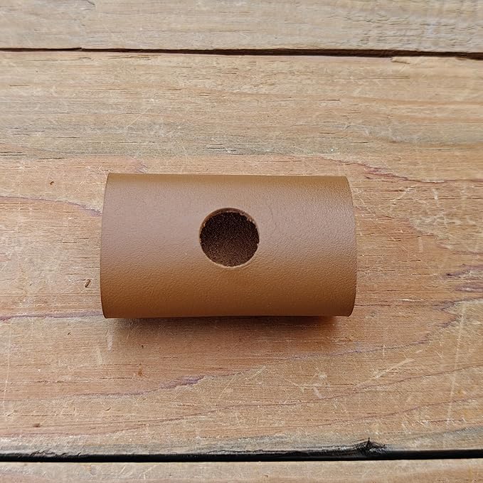 Handmade leather Double Satety Edge Razor Head Protective Sheath For men, Leather Shaving Travel Cover Fits Most Safety Razors (Yellow)