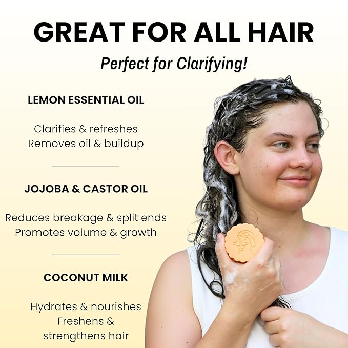 Otter co. Clarifying Apple Cider Vinegar Conditioner Bar – Argan oil, Rosemary, Jojoba & Castor – Hydrating, Vegan, Sulfate Free & Non Toxic – For Women Bar Conditioner, All Hair Types, Made in USA
