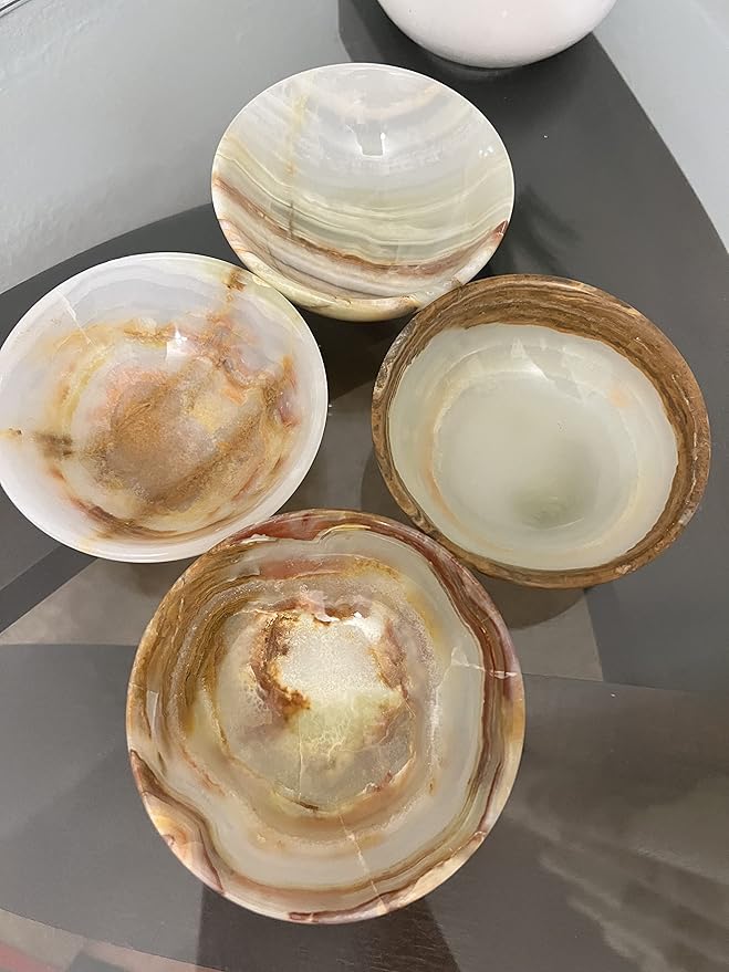 Green Onyx Handmade Marble Barber Supplies Hand Carved Natural Stone Bowl, Smudge Bowl, Stone Bowl Bowl Shaving Bowl - Perfect for kitchen soap, candy, shaving foam
