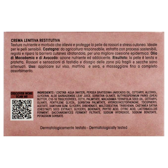 Olos Soothing Restorative Cream - Face Moisturizer - Face Lotion for Stress Signs and Redness - Face Cream with Aloe, Macadamia, Avocado Oil - 1.7 oz