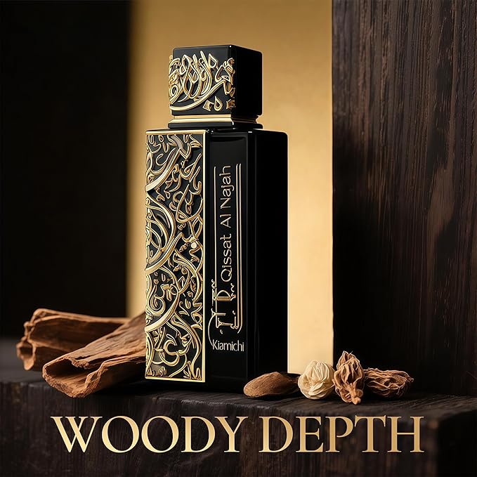 QISSAT AL NAJAH KIAMICH Cologne for Men | Premium Lavender & Oud Eau de Parfum | 100ml Long Lasting Perfume with Geranium & Frankincense | Fresh Woody Spiritual Scent