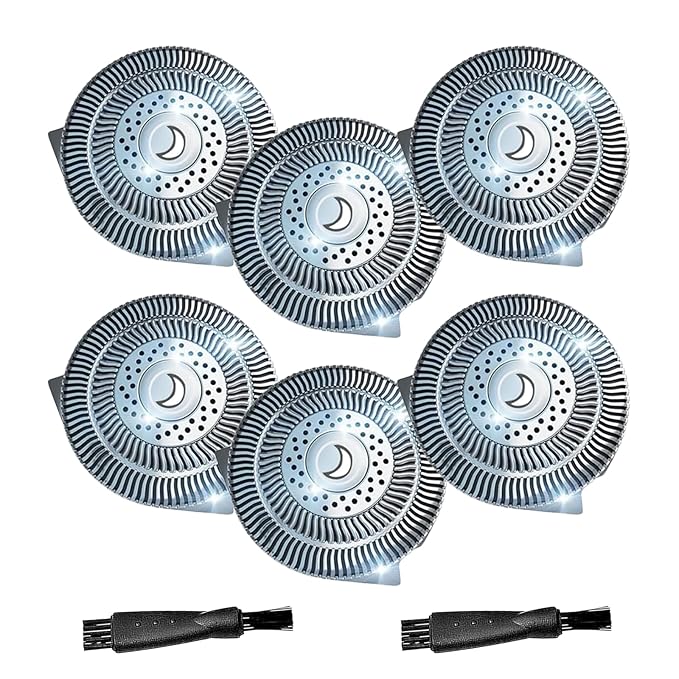 6 Pack HQ9 Replacement Shaver Heads Compatible with Philips Norelco, HQ9 Replacement Blades for Philips Electric Shaving HQ8120, HQ8140, HQ8142