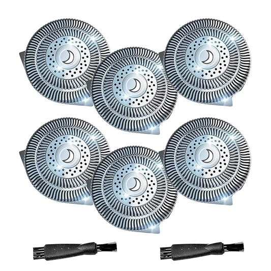 6 Pack HQ9 Replacement Shaver Heads Compatible with Philips Norelco, HQ9 Replacement Blades for Philips Electric Shaving HQ8120, HQ8140, HQ8142