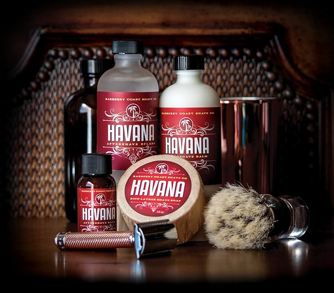Barberry Coast Shave Co. Havana AfterShave Splash for Men - Pure & Natural Ingredients - Scent: Tobacco, Cocoa Beans, Vanilla (4oz)