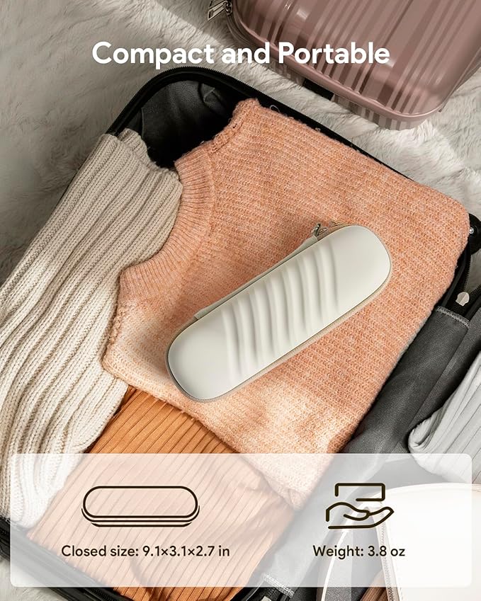 Electric Toothbrush Case for Oral-B Pro/iO/Philips Sonicare, Waterproof Traveling Toothbrush Storage Bag with Mesh Pocket Covers Protection (Beige)