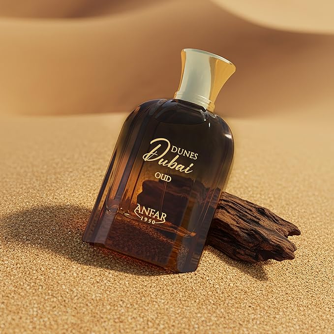 Anfar Dunes Dubai - Oud - Perfume for Women and Men - Spicy Floral Woody Scent - Opens with Notes of Saffron, Pink Pepper, and Lemon Mint - 3.4 oz