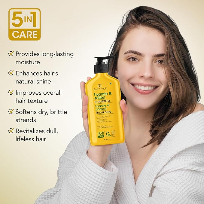 Botanic Hearth Aloe Vera Shampoo Infused With Bergamot & Vegan Protein | Clarifying Shampoo To Hydrate, Soften & Strengthen Hair | Paraben & Sulfate Free | For All Hair Types, 16 Fl Oz