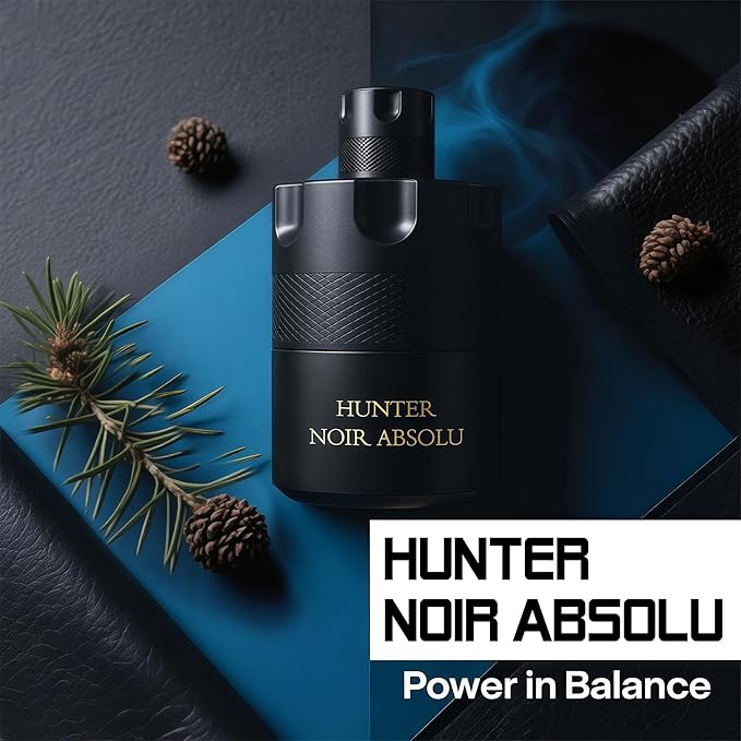 Men's Cologne Gift Set 4 Pack(Invincible Aqua&Grey,Hunter Platina&Noir) - 3.4 Fl Oz Each | Vanilla Bourbon, Leather & Amber Floral Fragrance | Luxury Eau de Toilette Quartet