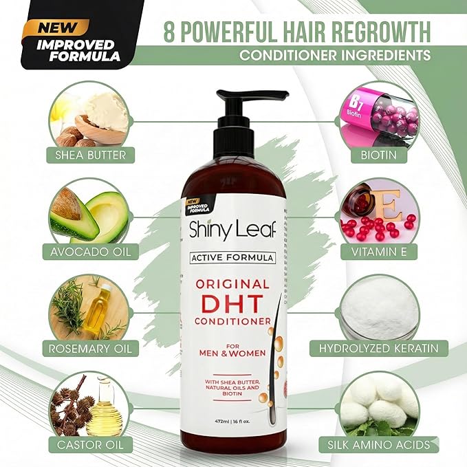 DHT Blocker Conditioner with Rosemary Leaf Oil for Hair Growth, Softer & Smoother Hair, Paraben & Sulfate Free, 16 oz