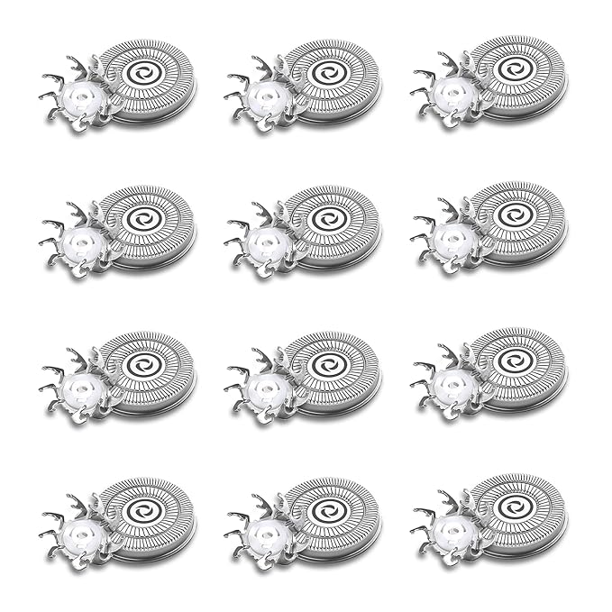 Head Shaver Replacement Heads Compatible with Sk-ull Shaver Pitbull Gold PRO, Pitbull Silver PRO, Palm, Pitbull Platinum PRO, Electric Razor Replacement head for Superior Shaving (12 PACKS)