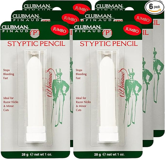 Clubman Pinaud Jumbo Styptic Pencil, 1 Oz, (Pack of 6)