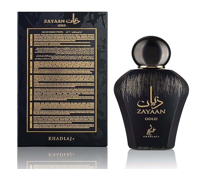 Khadlaj Zayaan Gold – Spicy, Fruity, Aromatic, Amber – Eau de Parfum Spray Long-Lasting Fragrance for Men, 3.4 Ounce / 100 ml