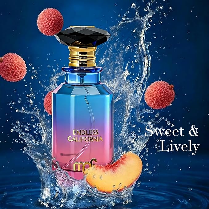 Endless California Unisex Cologne Eau de Parfum 100ml Summer Citrus Amber Scent Sparkling Mandarin Orange & Guaiac Wood Fragrance Long Lasting Gift for Men and Women