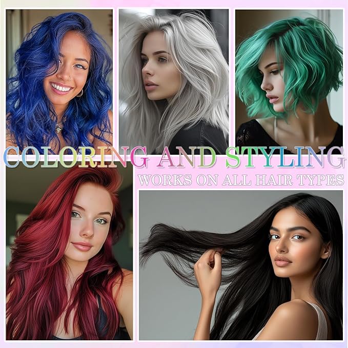 Green Temporary Hair Color Spray for Kids Women, One-Time Use Washable Hair Dye, Non-sticky Colored Hair Spray for Christmas Party, Cosplay, Crazy Hair Day (Green, 120ML)