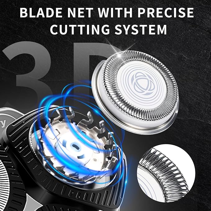 SH71/50 Shaving Heads Compatible with Phili*s Shavers Series S5000 (S5XXX),S7000 (S7XXX) for SH60/70 and SH70/70 (Black)