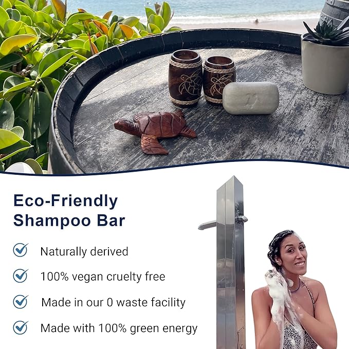 Shampoo bar for damaged hair hair with Coconut Oil & Raspberry Extract, Sulfate-Free, Soap-Free, Zero Waste, Vegan, Eco-Friendly, 3.53 Oz
