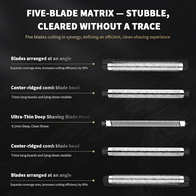 WES9032P Compatible with Panasonic arc 5 Replacement Blades,Outer Foil and Inner Blade Set WES9032P,ES-LV65 Replacement Blades and Foil Fit for Panasonic ARC5 Electric Razor for Men（1PACK）