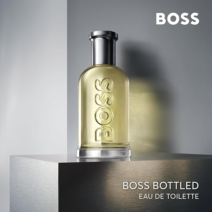 Hugo Boss Bottled Eau de Toilette – Woody Men's Cologne – With Notes of Apple, Cinnamon & Wood – Long Lasting Fragrance