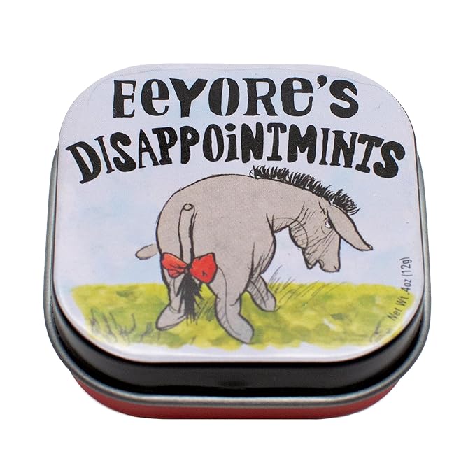 The Unemployed Philosophers Guild Eeyore's Disappointmints Breath Mints - Eeyore from Winnie the Pooh Themed Spearmints, 1 Tin, Net Wt .4oz (12g)