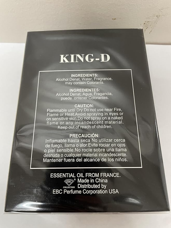 EBC-Collection, KING-D BLACK Perfume for Men, 2 pack, 6.8oz/200ml