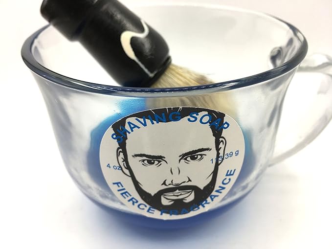 Shaving soap and brush set 4 oz Fierce Type fragrance