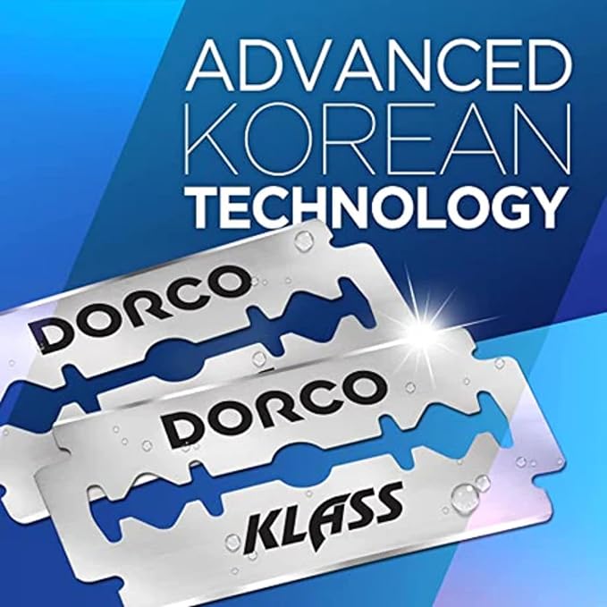 The Shave Factory Straight Edge Razor Kit - with Single Stainless Steel razors (Black + Blue)