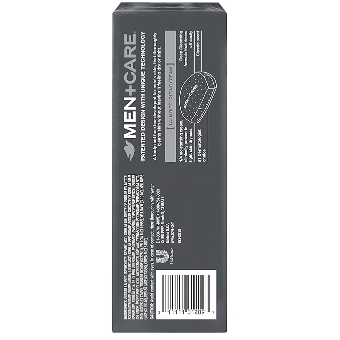 DOVE MEN + CARE Body Soap and Face Bar More Moisturizing Than Bar Soap Deep Clean Effectively Washes Away Bacteria, Nourishes Your Skin 3.75 oz 6 Bars