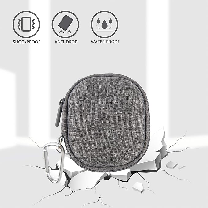 Electric Shaver Razor Case Compatible with Laifen P3 Pro, Hard Shell Compact Protective Travel Storage Box with Mesh Pocket for Shaver Accessories - Gray