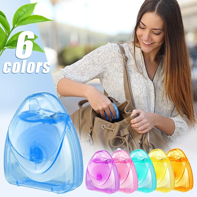 Patelai 24 Boxes Dental Floss Bulk Each 54 Yards/50 M Mint Waxed Mini Travel Size Tooth Floss Picks Pack Individually Wrapped for Adults Homeless Teeth Protection