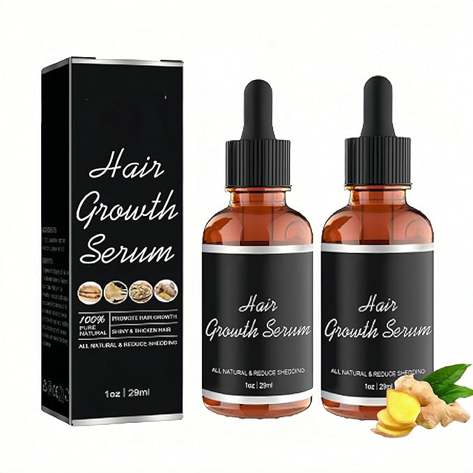 Hair Growth Serum Designed for Black Women with Herbs and Natural Vitamin (2 Pcs)