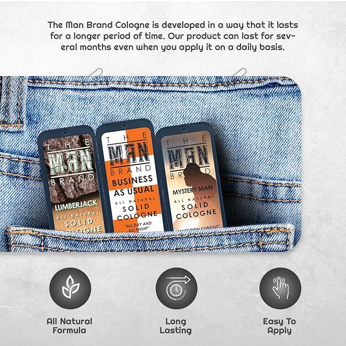 Solid Cologne Sample Set - Mens Sample Cologne Pack - Mens fragrance Sampler Set - Mens Travel Size Cologne Sampler Set (The Triad - 3 Pack - 0.75 oz each)