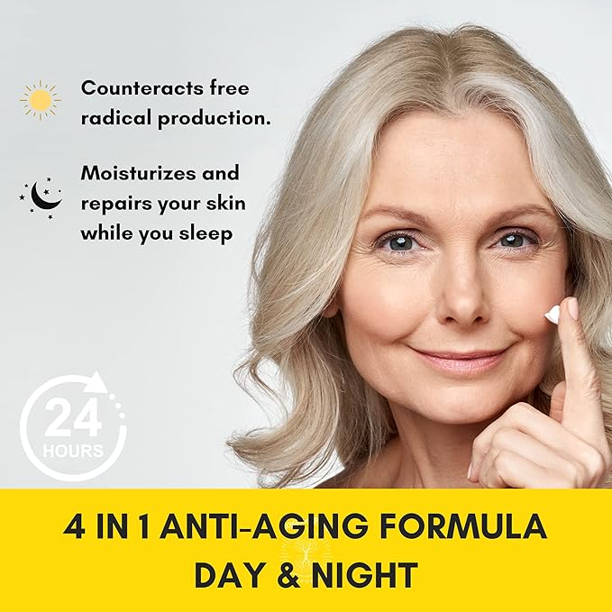 Doppeltree Face Moisturizer & Facial Cream - Anti Aging Day & Night Cream with Collagen - Anti Wrinkle Hydrating Lotion for Men and Women