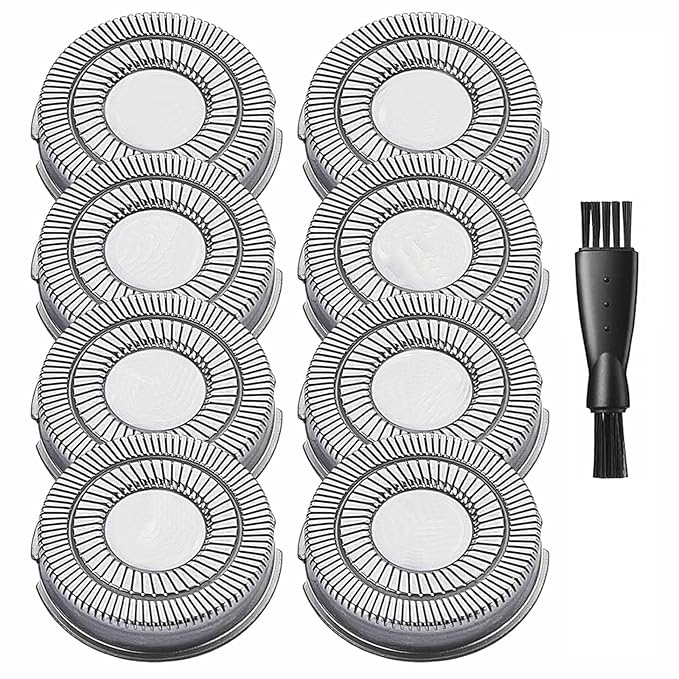 Head shaver replacement heads Compatible With skull shaver replacement Heads, Compatible With pitbull gold pro head shaver And Sliver For Pitbull Platinum Pro And For Palm Electric Razors 8 Pack
