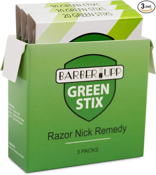 Styptic Stick Shave Accessories (Green Stix, 3 Pack) Stops Bleeding For Razor Nicks For Men & Women - Sanitary and Great For Barbers or Personal