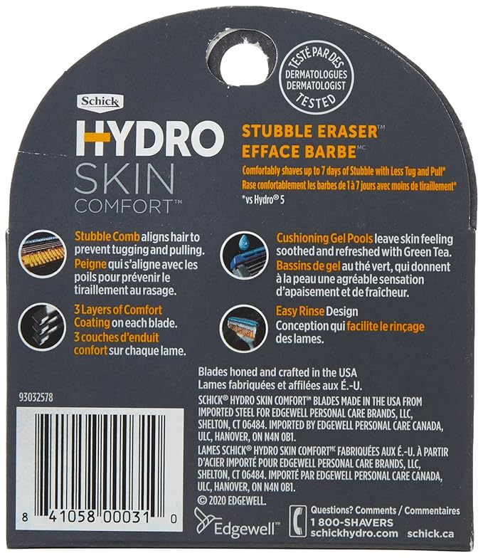 Schick Hydro Stubble Eraser Refills — Stubble Razor Refills, 4 Count