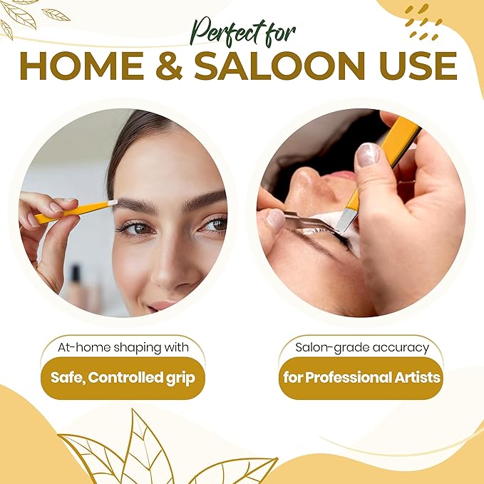 Professional Slant Tip Eyebrow Tweezers for Women & Men – Precision Hair Removal Tool – Stainless Steel Tweezers for Eyebrow Shaping, Facial Hair, Ingrown Hair & Splinter Removal (Golden Glow)