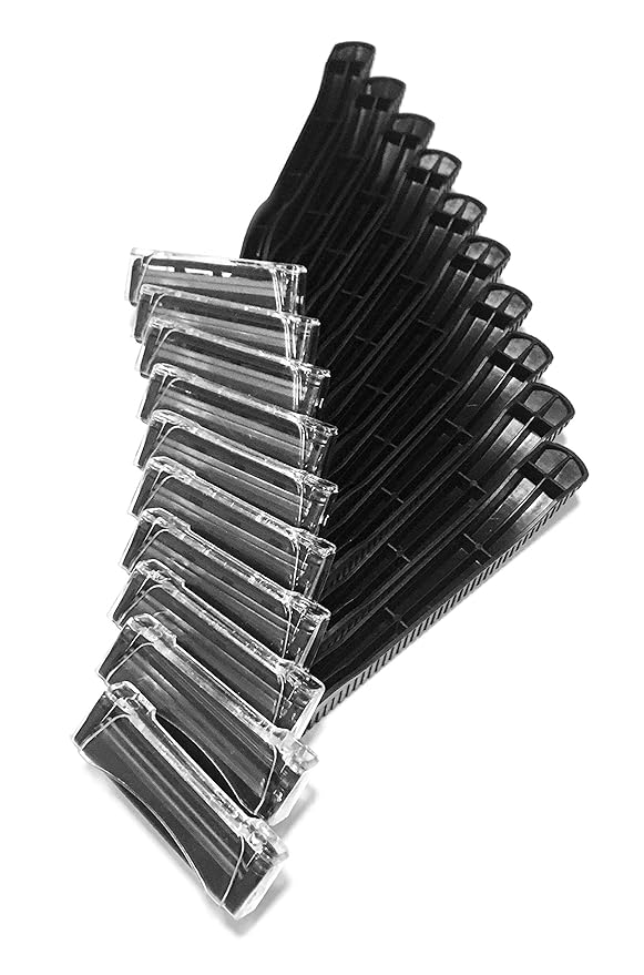 200 Box of Bullet Blades Black Razor Blades Disposable Stainless Steel Hospitality Quality Shavers High End Twin Blade Razors for Men and Women