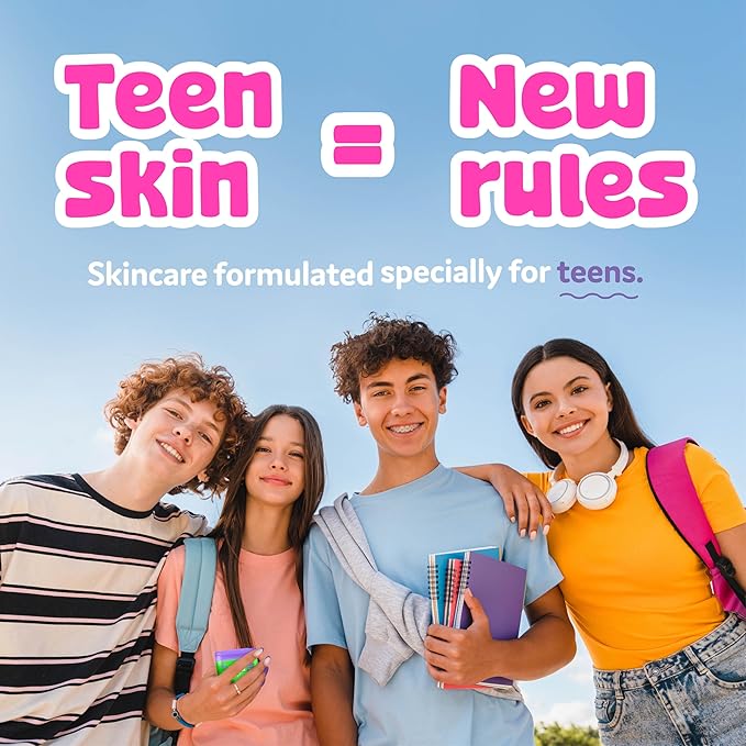BeYoutiful ChillOut Gentle Acne Cleansing Face Wipes with Salicylic Acid for Teens and Kids, Easter Basket Stuffers, 60 Facial Pads, Vegan, Easter Gifts for Kids