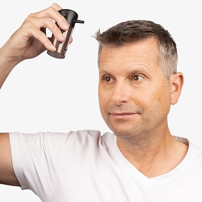 Caboki Hair Building Fiber + Built-In Spray Applicator (30-50 days supply). Salt & Pepper Light