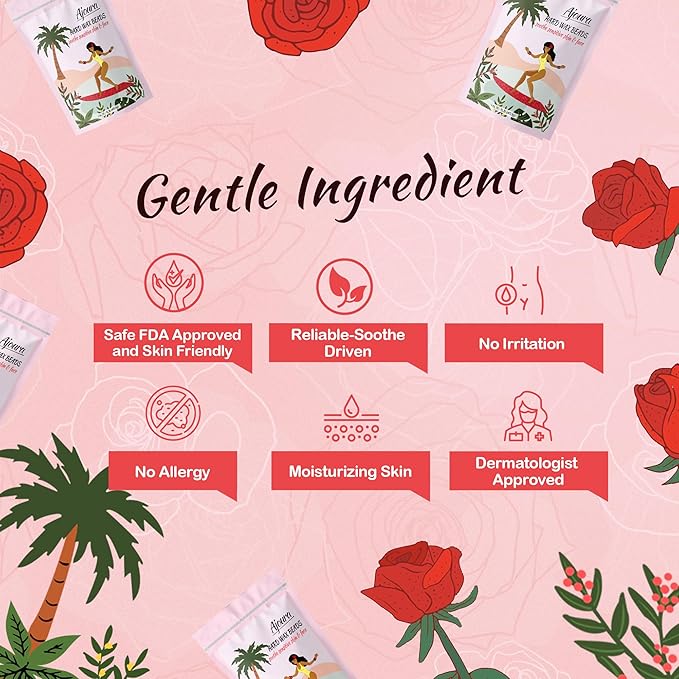 Ajoura 1lb Hard Rose Wax Beans for Full Body Hair Removal - Bikini, Face, Eyebrow, Back, Chest, Legs, Armpit, Upper Lip, Refill for Wax Warmer Kit (Pink)