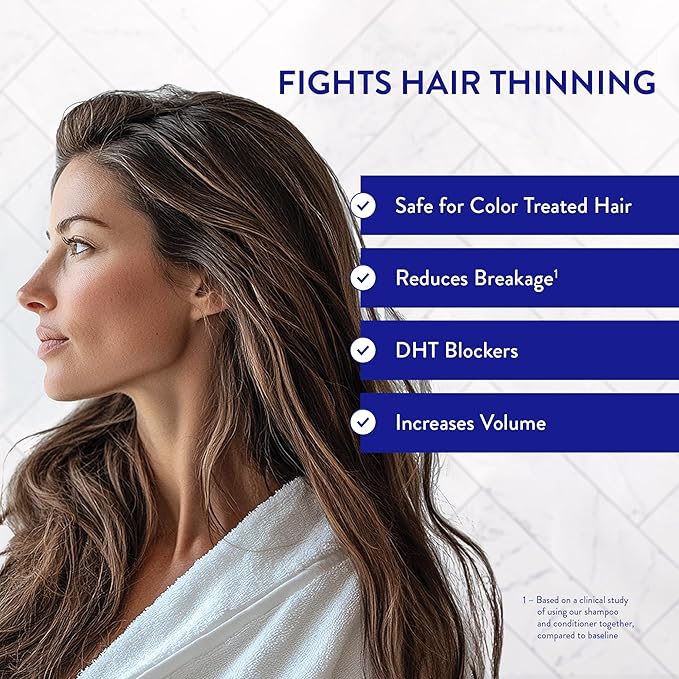 Routine Wellness Anti-Thinning Deep Conditioner for Thinning Hair to Reduce Breakage - CLINICALLY TESTED Formula with DHT Blockers Saw Palmetto, Nettle Oil - White Lily & Gardenia Conditioner