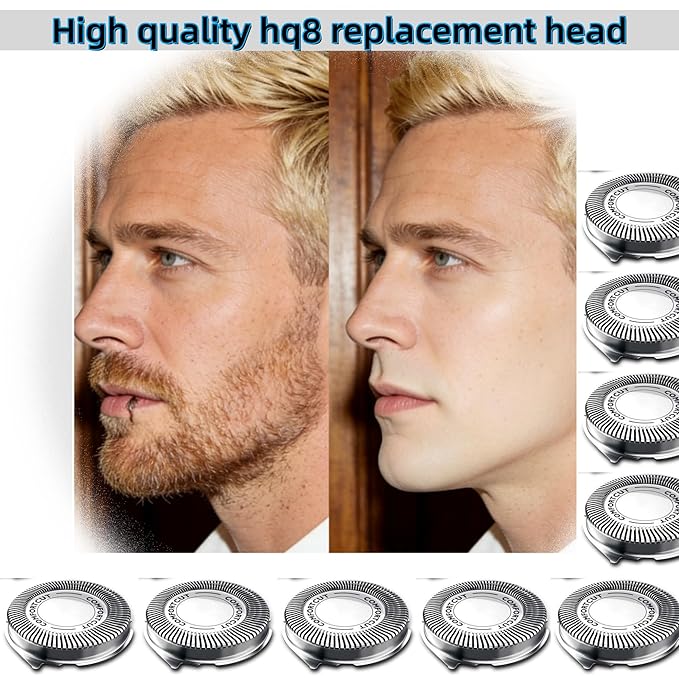9-Pack HQ8 Replacement Heads Compatible with Philips Norelco Aquatec Replacement Heads,HQ8 Shavers Blades Compatible with Philips Aquatec Razor PT720 AT880 AT810 Etc Model