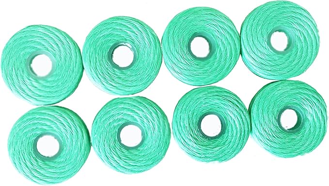 8Pcs/Pack Dental Flosser Mint Flavor Dental Floss Built-in Spool Flat Wire Replacement Core Dental Floss 50M Each(Comes with A Box for Easy Carrying) (Green)