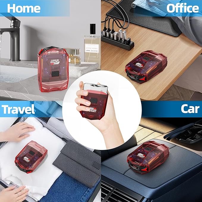Cyberpunk Mini Electric Shaver, Portable Electric Razor for Men, Smart Display, IPX7 Waterproof, Wet & Dry Shaving, Rechargeable Cordless Rotary Shaver for Home, Office, Car, Gifts