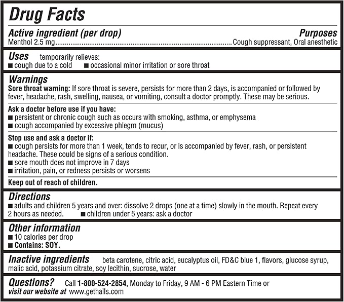 Halls Throat Relief Green Apple Cough Drops, Value Pack, 80 Drops