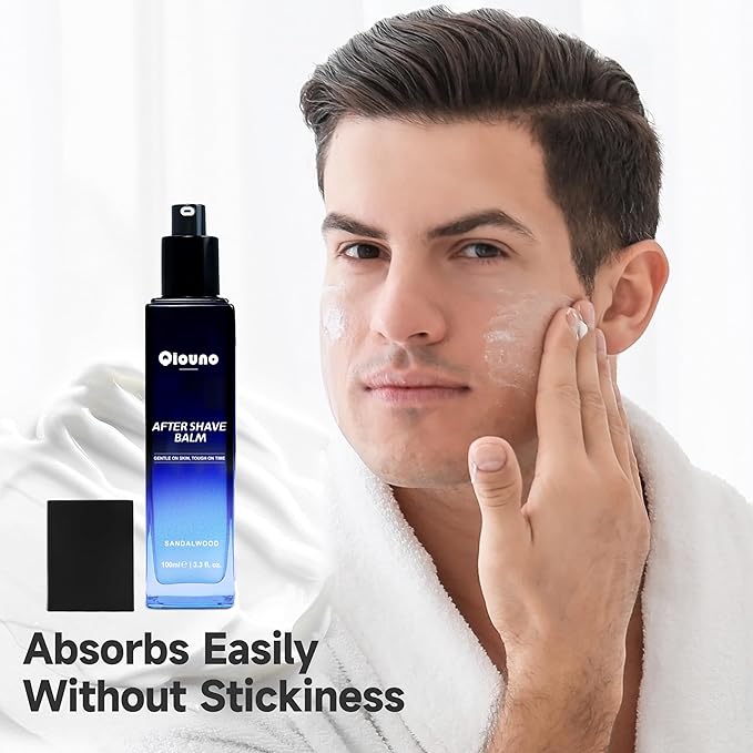 Aftershave for Men, Natural After Shave Balm for Men, Gentle Moisturizer with Moisture-Retaining and Comforting Elements, Aftershave Lotion with Centella, Peony Root, Pentavitin and Xylitol