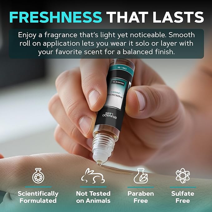 Premium Unisex Pheromones Cologne – Long-Lasting Pheromoes for Men & Women - Attract and Boost Confidence – Daily Wear Fragrance - Roll-On - Made in USA
