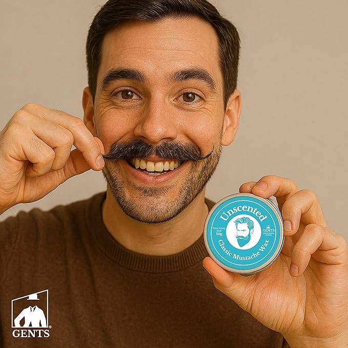 G.B.S Strong Hold Fragrance Free Mustache Wax, Easy Application, Restyleable, long lasting hold with Styling Comb (1.7 oz) (3 Pack, Unscented)