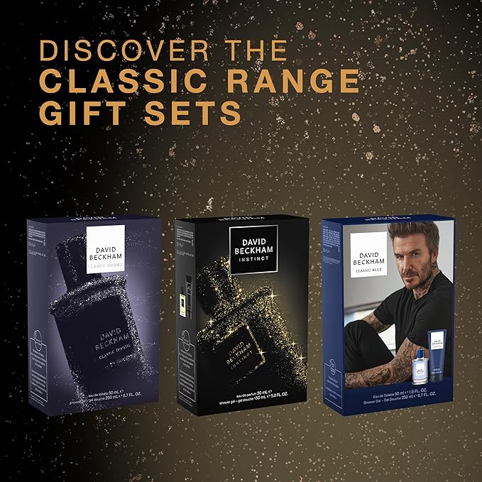 David Beckham Classic Giftset 1.6 fl oz EDT + 6.7 fl oz Shower Gel, Notes of Lime, Mint, and Amber, Men's Fragrance, Long Lasting, Everyday Fragrance