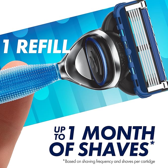 Gillette 5 Men's 5-Blade Razor Blade Refills, 12 Count